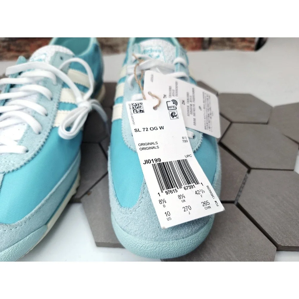 adidas Originals SL 72 OG W Aqua Mint Sky Blue White Women Sz 10 Retro Running